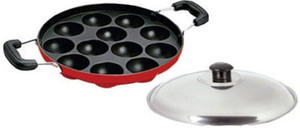 TOP 10 NON STICK GRAND APPAM PATRA WITH STEEL LID(12 Cavities) Paniyarakkal