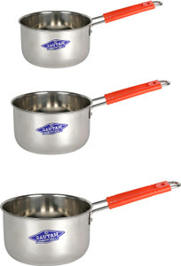 SHREE GAUTAM Sturdy Handle Pan 14 cm, 16 cm, 17.5 cm diameter