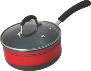 Alda HA Painted Sauce Pan with Glass Lid 1.3 L Pan 16 cm diameter