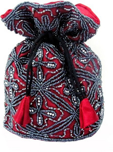 Anshul Fashion Maroon Gift Purpose Pouch Potli