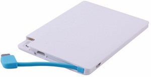 Benison India 2500mah ™2500mah Ultra Thin Credit Card Mobile PowerBank Polymer with Built In Micro USB Cable Pocket Power External Battery Charger 2500 mAh Power Bank