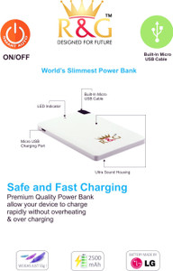 R&G World's Slimmest 2500 mAh Power Bank