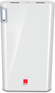 Iball PLM-10003 Li-Polymer 2 Port USB-Higher Safety Light Weight-White 10000 mAh Power Bank
