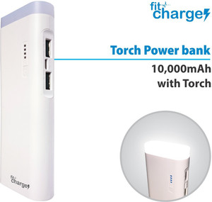 Fitcharge Torch-10 Fitpower With LED Torch 10000 mAh Power Bank