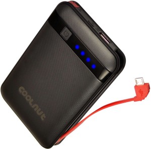Coolnut 12500mah Portable Power Bank with inbuilt Cable & 4 LED Indicator for All Android & SmartPhone 12500 mAh Power Bank