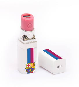 Quirk Tech QTFCBQPID3 Qpid - FCBarcelona: White & Silver 2600 mAh Power Bank