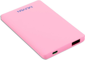 Muven X-6_Pink Ultra Slim Portable Charger 3000 mAh Power Bank