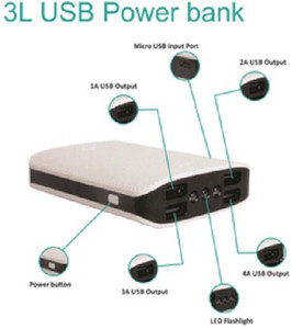 Gizmobitz 3l USB power bank 10000 mAh White Gizmobitz 3l USB power bank 10000 mAh Power Bank