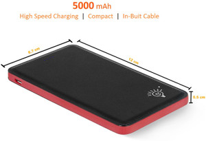 Parallel Universe 002-GL-05K-BK1 Slim 5000 mAh Power Bank
