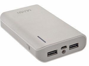 Muven E400i_White Portable Charger with Torch 10400 mAh Power Bank