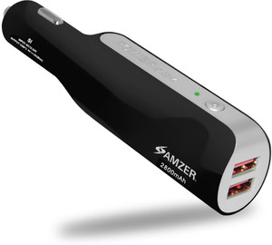 Amzer Car Charger 2-Port USB 2800 mAh Power Bank