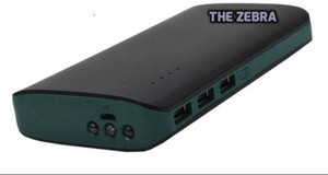 THE ZEBRA EST-001-XY-039 PREMIUM HARD TOUGHENED TRIPLE PORTABLE 2.1Amp POWERBANK WITH TORCH 20000 mAh Power Bank