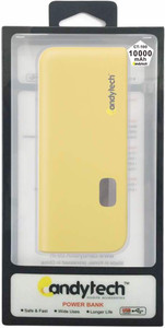 Candytech PB-10000-YW 81443-2-A Usb Portable Power Supply 10000 mAh Power Bank