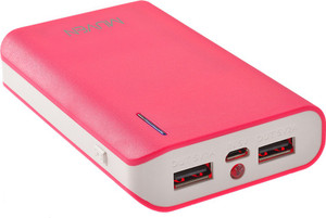 Muven E400i_Pink Portable Charger with Torch 10400 mAh Power Bank