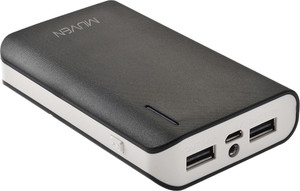 Muven E400i_Black Portable Charger with Torch 10400 mAh Power Bank