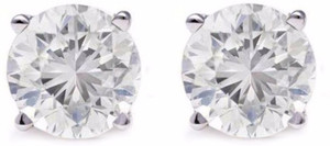 Kataria Jewellers Designer American Diamond In 92.5 BIS Hallmarked Silver Stud Earring