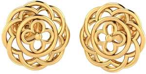 P.N.Gadgil Jewellers Floral Cluster Yellow Gold 22kt Stud Earring