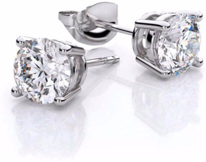 Kataria Jewellers Designer American Diamond In 92.5 BIS Hallmarked Silver Stud Earring