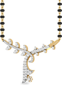 WearYourShine by PC Jewellers PC Jeweller The Asheaana 18kt Diamond Yellow Gold Mangalsutra Tanmaniya