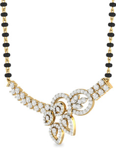 WearYourShine by PC Jewellers PC Jeweller The Yaalene 18kt Diamond Yellow Gold Mangalsutra Tanmaniya