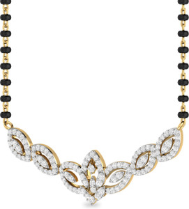 WearYourShine by PC Jewellers PC Jeweller The Ushetta 18kt Diamond Yellow Gold Mangalsutra Tanmaniya