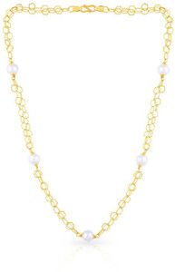 Malabar Gold and Diamonds NENOSA0306 Rope Yellow Gold Precious Necklace