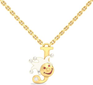 BlueStone 8389_SI_J_18 Princess Yellow Gold Precious Necklace
