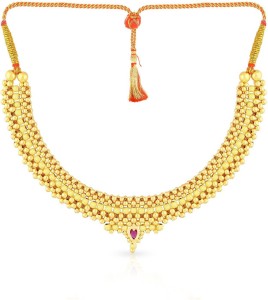Malabar Gold and Diamonds NNKTH012 Collar Yellow Gold Precious Necklace