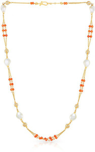 Malabar Gold and Diamonds NENOSA0323 Rope Yellow Gold Precious Necklace