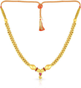 Malabar Gold and Diamonds NNKTH009 Collar Yellow Gold Precious Necklace