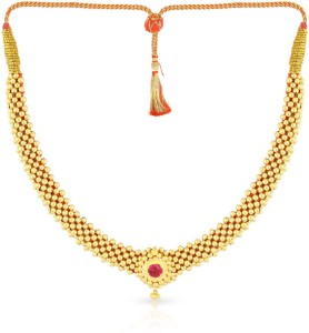 Malabar Gold and Diamonds NNKTH026 Collar Yellow Gold Precious Necklace