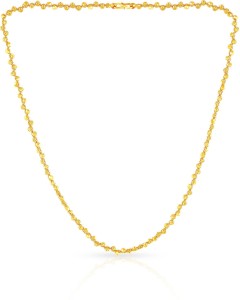Malabar Gold and Diamonds MHAAAAAAWGLD Rope Yellow Gold Precious Necklace