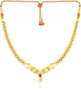 Malabar Gold and Diamonds NNKTH032 Collar Yellow Gold Precious Necklace