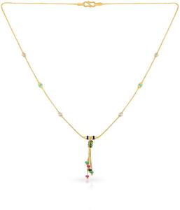 Malabar Gold and Diamonds NENOSA0308 Lariat Yellow Gold Precious Necklace