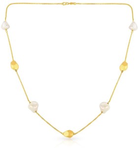 Malabar Gold and Diamonds NENOSA0310 Princess Yellow Gold Precious Necklace
