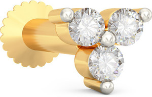 BlueStone Daphne 18kt Diamond Yellow Gold Stud