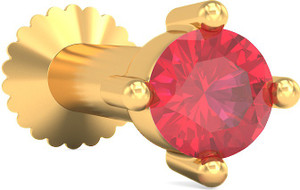 BlueStone Melek 18kt Ruby Yellow Gold Stud