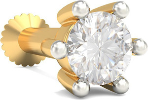 BlueStone Hyacinth 18kt Diamond Yellow Gold Stud