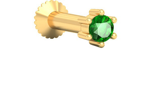 BlueStone Tien 18kt Emerald Yellow Gold Stud