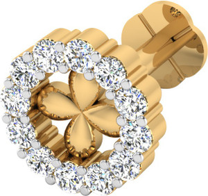 IskiUski Magnific 14kt Swarovski Crystal Yellow Gold Stud