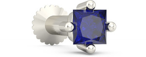 BlueStone Jasmine 18kt Sapphire White Gold Stud