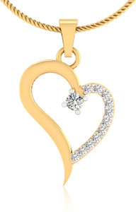 IskiUski My Heart 14kt Swarovski Crystal Yellow Gold Pendant
