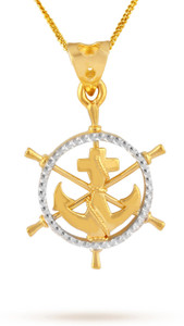 TBZ TheOriginal Anchor 22kt Yellow Gold Pendant