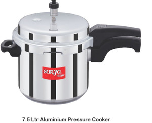 SURYA 7.5 L Outer Lid Pressure Cooker Price in India Buy SURYA 7.5 L Outer Lid Pressure Cooker online at Flipkart