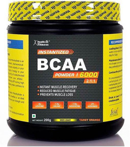 Healthvit Fitness BCAA 6000, 200g (25 Servings) Tangy Orange Flavour BCAA
