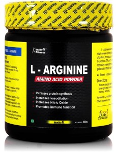 Healthvit L-Arginine Pre-workout 200gm Powder, Unflavoured BCAA