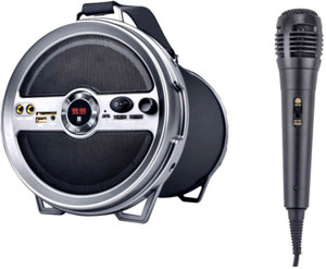 Iball karaoke barrel portable speaker shop with mic
