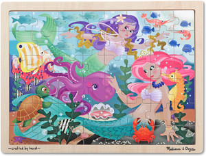 MELISSA DOUG Mermaid Fantasea Wooden Jigsaw Puzzle Mermaid