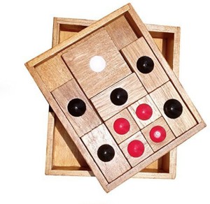 Kids  Wooden Brain Teaser Slide Maze Puzzle Board Toy 8C