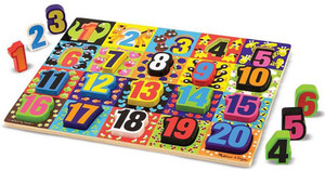 Melissa and doug number puzzle sale